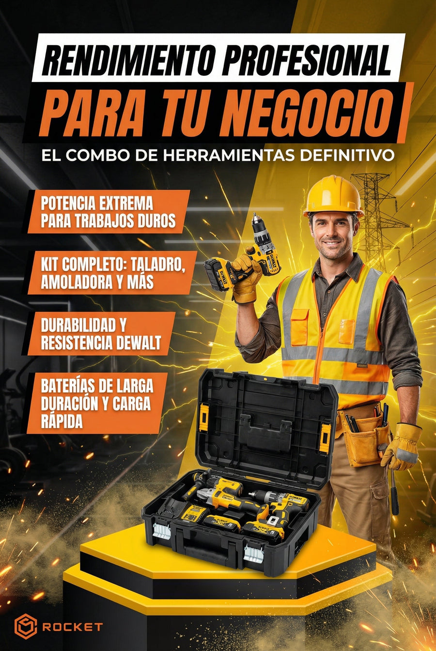 Combo DeWalt® 4 Herramientas | Lleva 1 Set de Brocas GRATIS