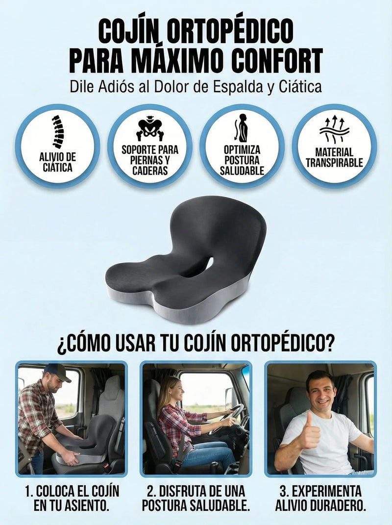 cojin de asiento ortopedico de espuma viscoelastica